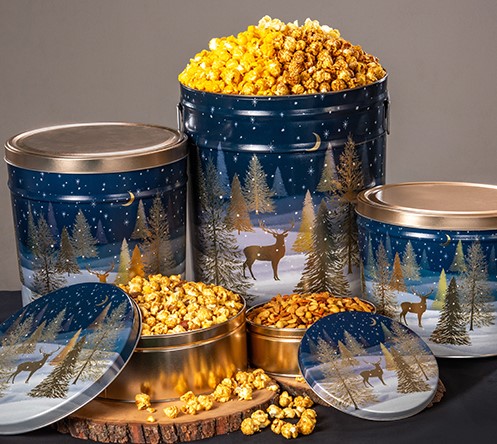 Gilded Forest popcorn tin